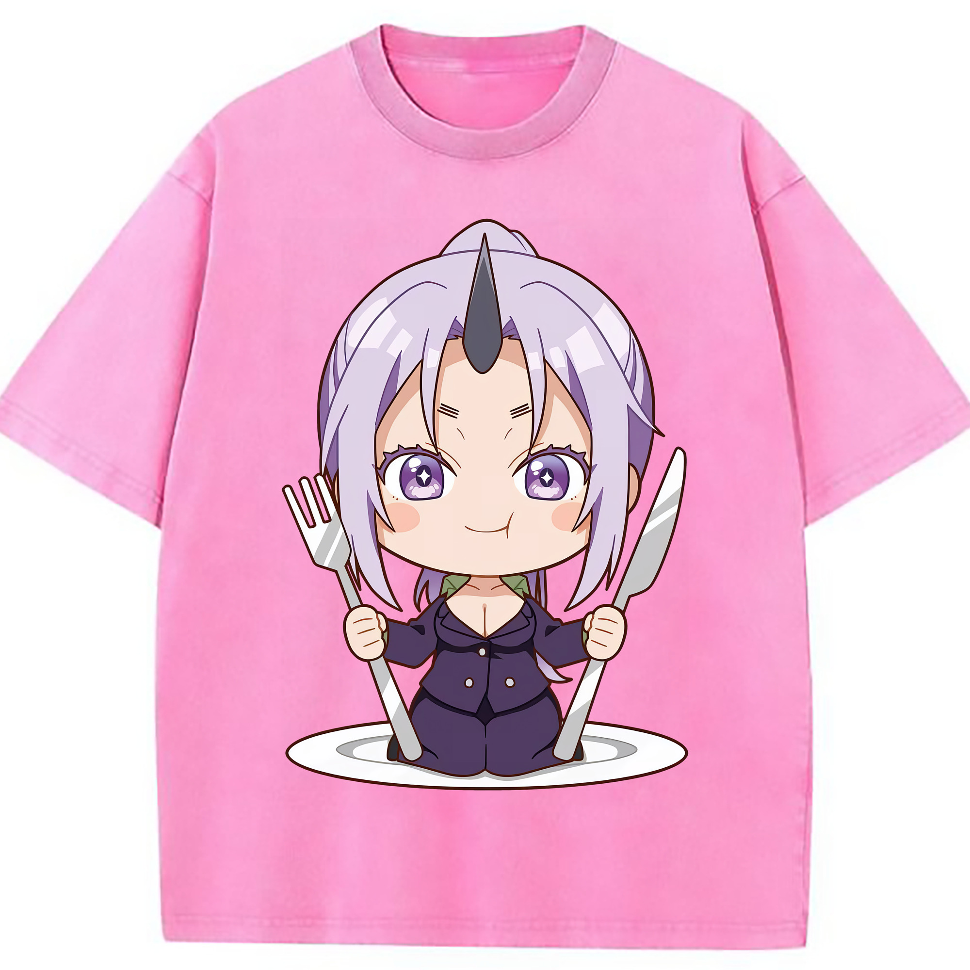 （画像用） 転スラ Regarding Reincarnated to Slime 綿100% ヴィンテージ風 半袖Tシャツ（フロントプリント）